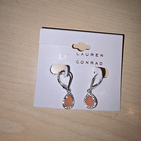Lauren Conrad Dangle Earrings Silvertone - Picture 2 of 6